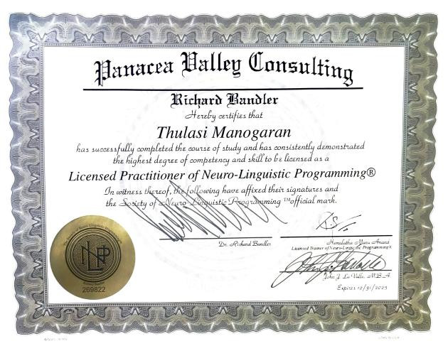 Licensed NLP Practitioner